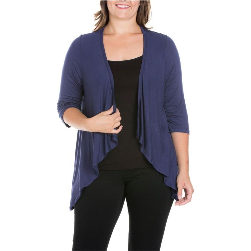 24seven Womens Plus Size Elbow Length Cardigan Sweater, NWT
